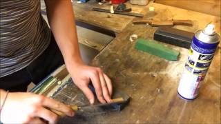 How to sharpen a gouge by hand