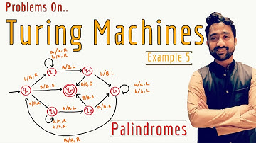 Palindrome using Turing Machines | Problems on Turing Machines|Example 5| Theory of Computer Science
