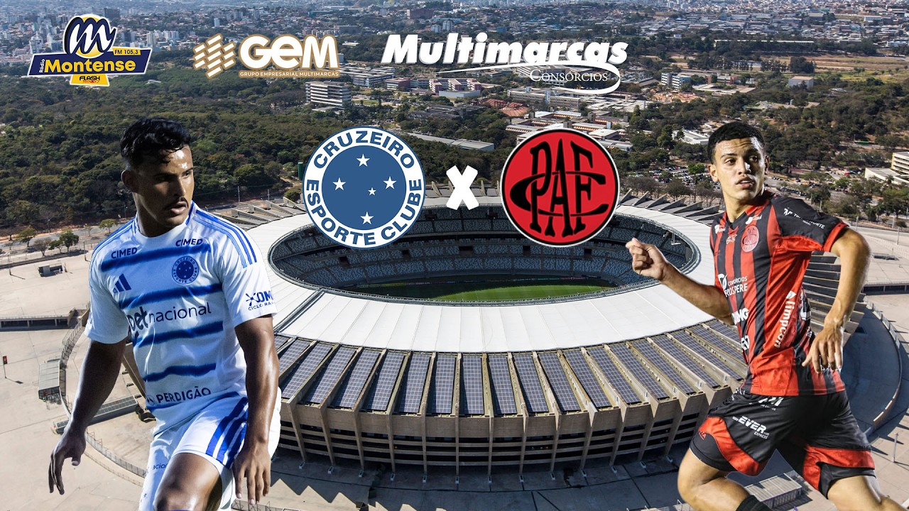 CRUZEIRO X POUSO ALEGRE FC COM NARRAÇÕES, COMENTÁRIOS E REPORTAGENS.