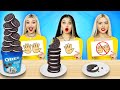 NO HANDS VS ONE HAND VS TWO HANDS EATING CHALLENGE || Funny Food Moments with Girls by RATATA