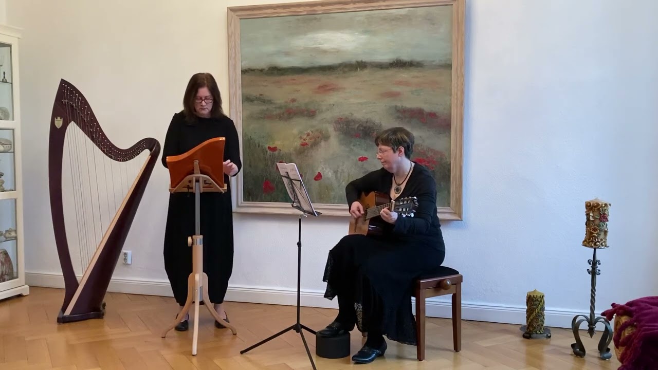 Claudia und Beate spielen „Recuerdos de la Alhambra“ - Veeh-Harfe und Gitarre