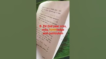 B. Ed 2nd year crsu, mdu, knowledge and curriculum, crsu paper, mdu paper, cblu, igu, gju