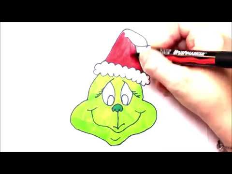 how to draw the grinch coloring pages for kids grinch coloring book draw  color dr seuss the grinch