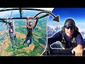 Bear Grylls & Son take on IMPOSSIBLE Helicopter Skydiving Challenge!