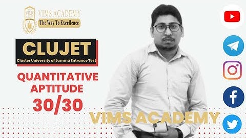 II CLUJET II 2022 II PG II  Numerical Ability II JAMMU II VIMS ACADEMY II Entrance II