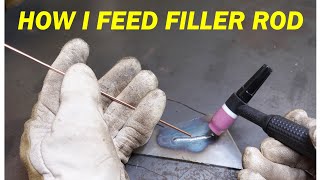 How to feed TIG filler rod welding wire