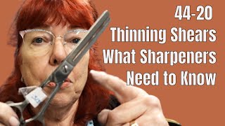 How To Sharpen The 44/20 Thinning Shear For Beginners @BonikaShears
