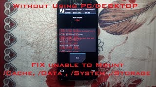 FIX Unable to Mount /Cache, /Data, /System, /Storage In TWRP Recovery Fastest Method [HINDI] |2021