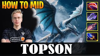 TOPSON - Winter Wyvern | HOW TO MID | Dota 2 Pro MMR Gameplay