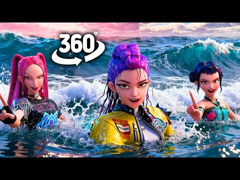Throwing K-Pop Demon Hunters Into the Ocean | 360° VR Animation