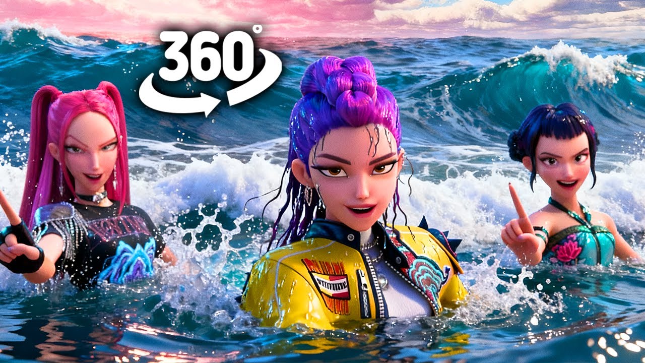 Throwing K-Pop Demon Hunters Into the Ocean | 360° VR Animation