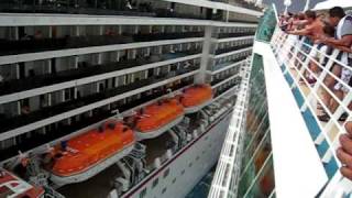 Carnival Legend crashes into Royal Caribbean Enchantment of the Seas Part 2 Cruise Ships  Crash