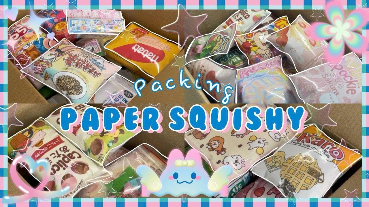 Gói 16 đơn hàng squishy giấy sau 2 tháng lặn mất tăm hơi cùng mình 🌝🌝