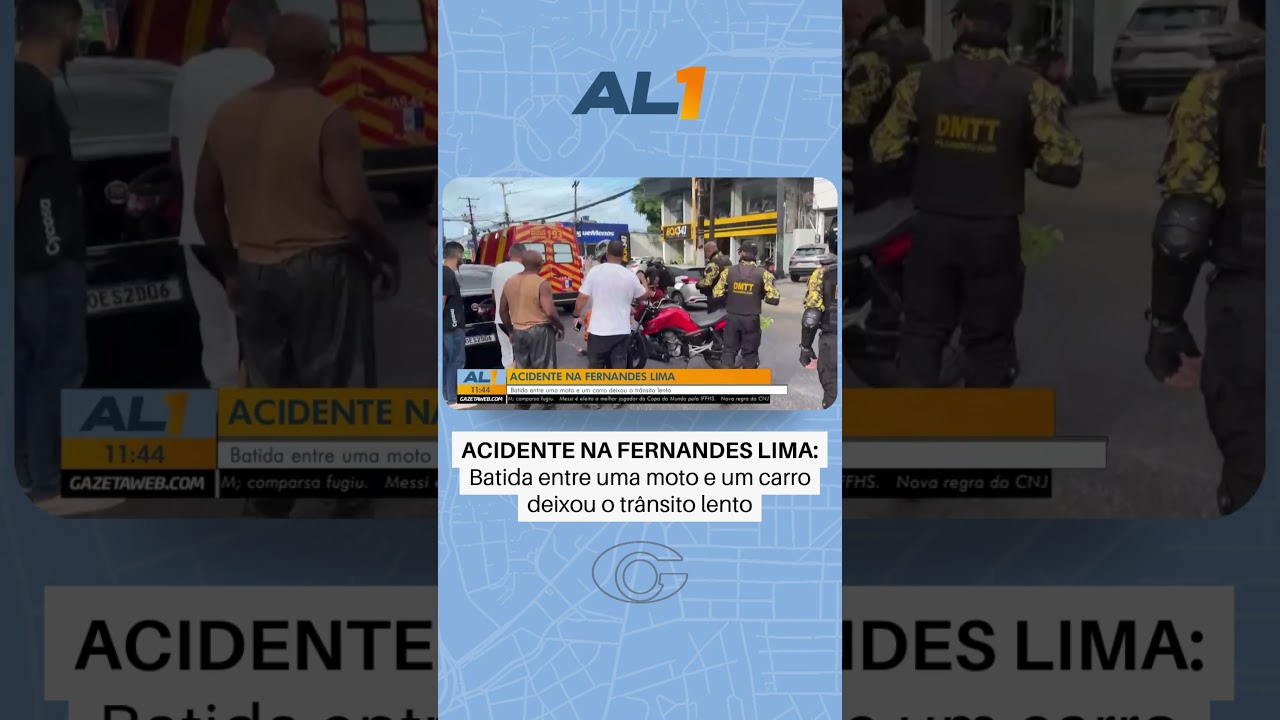 Acidente na Fernandes Lima deixa trânsito lento