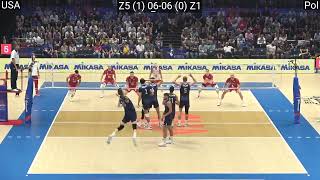 Volleyball USA - Poland Amazing VNL Semi Final Full Match