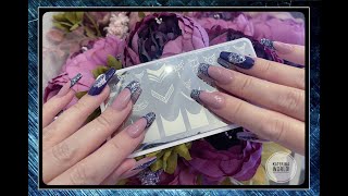 Стемпинг Френч с пластиной JR-96 French manicure / NICOLE DIARY L37 / Stamping Nail Art.