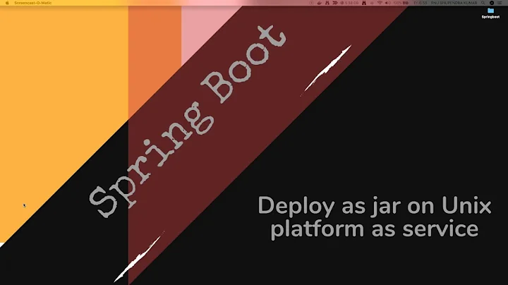 23. Spring boot - Deploy as jar on Unix platform as service