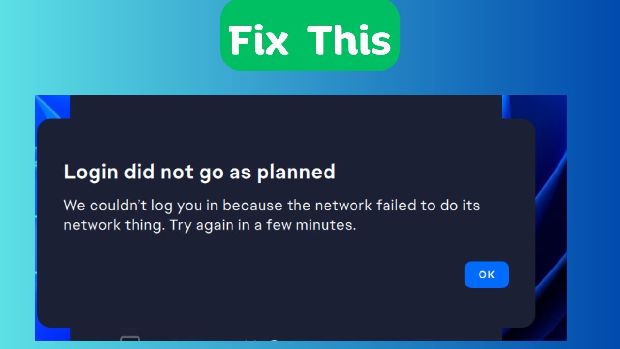 How to Fix “Login did not go as planned” on EA App - YouTube