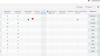 Organizing the Gradebook