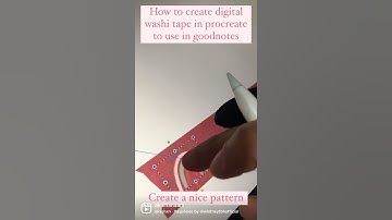 Digital washi tape in procreate using stickers made easy