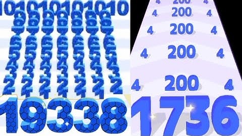 9 Minutes Super Satisfying Math Games - Number Rush 2048 Challenge Vs Number Merge