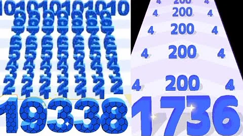 9 Minutes Super Satisfying Math Games - Number Rush 2048 Challenge Vs Number Merge