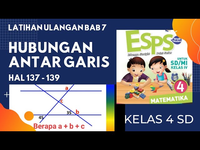 Soal matematika kelas 4 sd hubungan antar garis