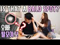 TELLING MY KOREAN BF HE'S BALDING PRANK! 👨🏻‍🦲 국제커플 AMWF International Couple l Kali and Woody