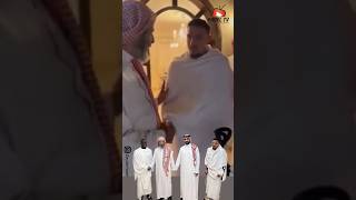 إسماعيل بن ناصر مع الشيخ سعد الشثري عضو هيئة كبار العلماء في السعودية خلال وصوله إلى مكة لأداء الحج