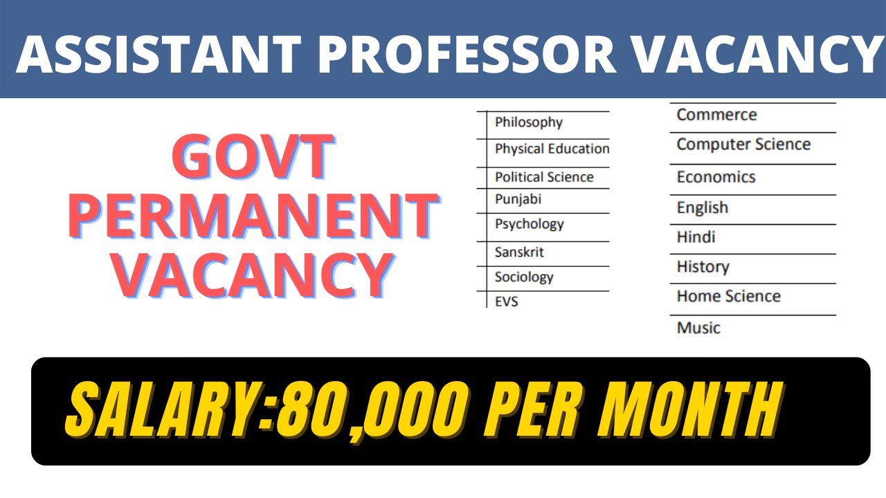 Government permanent assistant professor psychology vacancy| psychology  teacher vacancy 2022| - YouTube