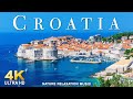 FLYING OVER CROATIA (4K VIDEO) - Relaxing Music Along With Beautiful Nature Videos - Switzerland 4K