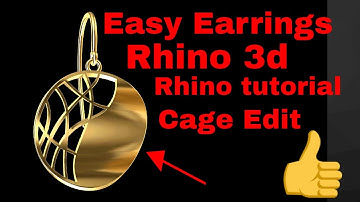 Rhino 3d | #RhinoTutorial | How to create Earrings in Rhino 3d | Jewellery Cad Design | 3d Modelling