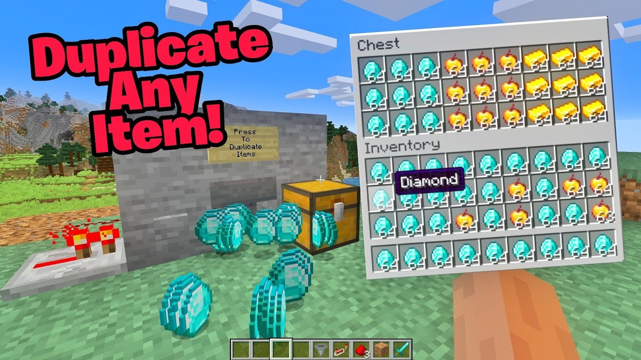 Duplicate item in minecraft (New) Minecraft duplication PS4/Xbox 2019 - YouTube