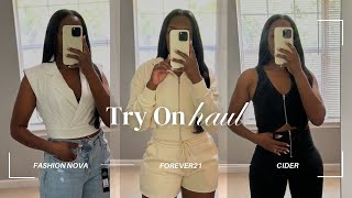 Try On Haul | Fashion Nova, Forever 21, Cider & more! | New Marc Jacobs Tote Bag 😍