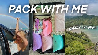 pack with me for a week in hawaii