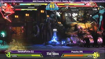 The Salty Runback 2 MvC3 Singles Top 8 - TanakaForce (L) vs Peachy (W) Grand Finals