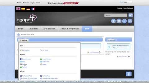 Editing content in DNN