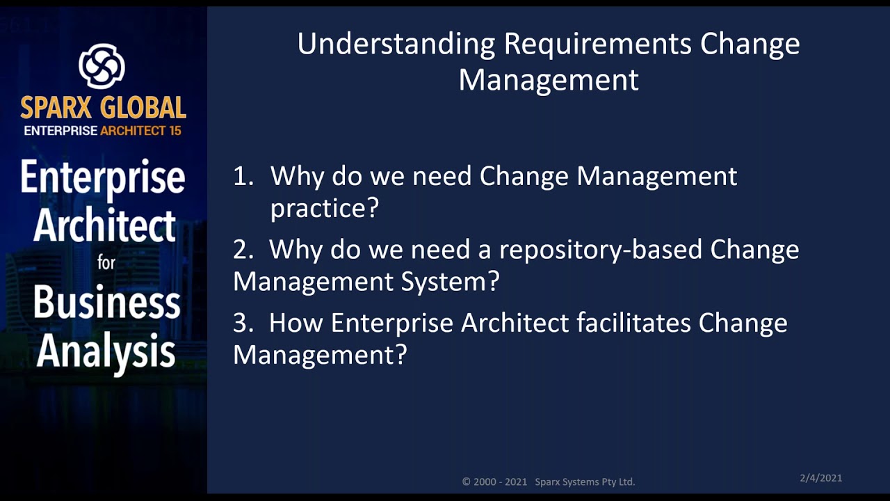 Enterprise Architect for Business Analysis Manage Requirement Changes