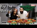 We Tried the Flip the bottle Eating Challenge w/Wingstop Wings!! Hilarious