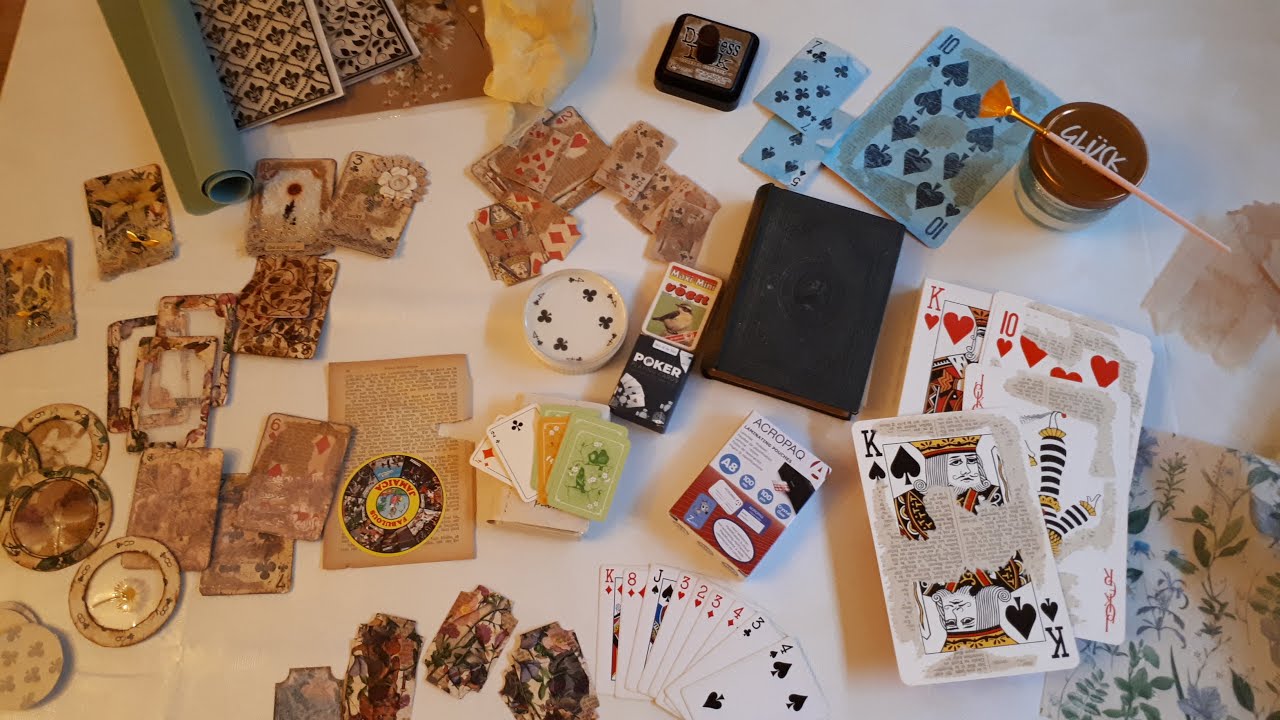 Alte Spielkarten fürs Junk Journal/Altered Playing Cards/DIY