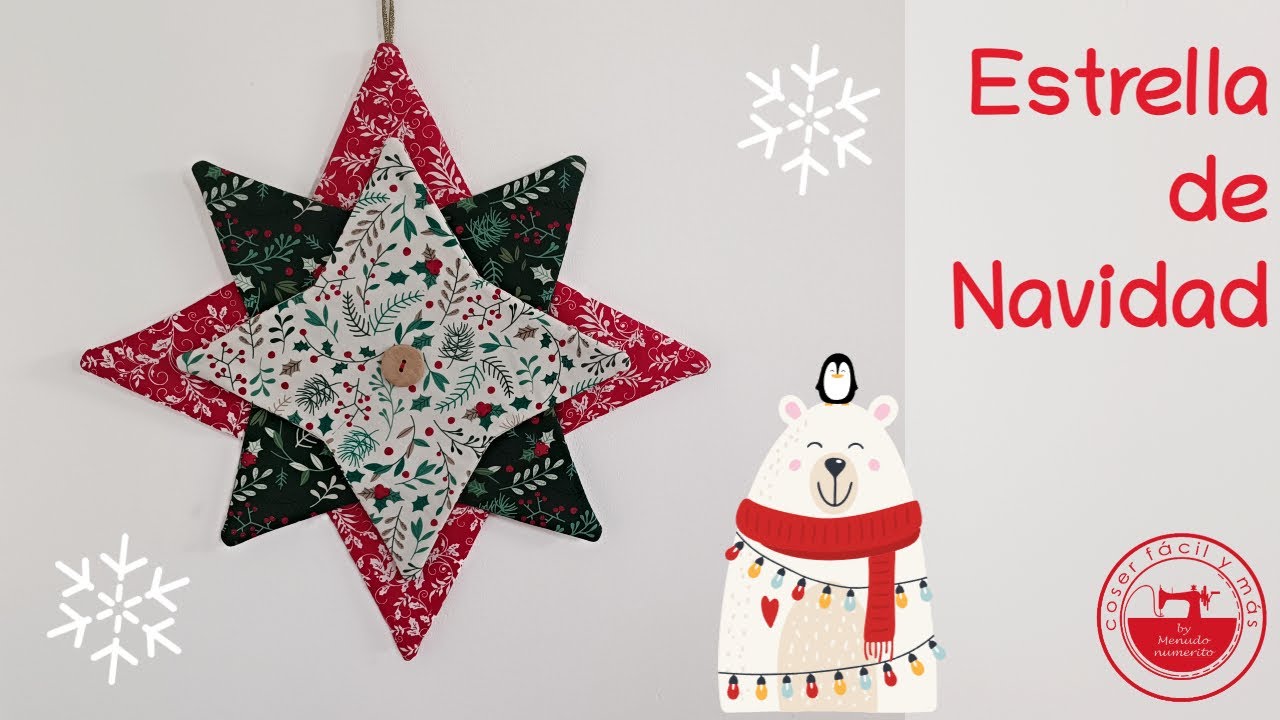 Estrella de Navidad, un adorno fácil