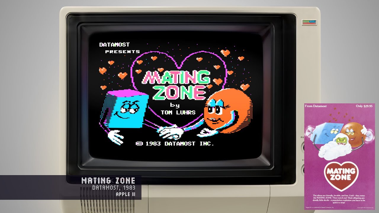 Mating Zone - Datamost, 1983 - Apple II (4K) - YouTube