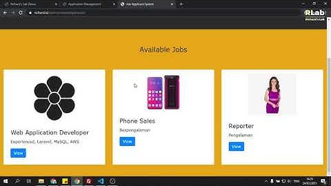 [Demo] Remake Sistem Informasi Lamaran Pekerjaan + Penjadwalan Interview via Email (PHP)