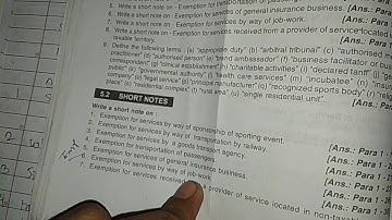 Indirect Tax imp theory  question tybcom 6 semester
