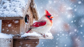 Snowy Bird Moments & Soft Piano ❄️Calm Snowy Scenes to Help You Sleep Deeply and Comfortably screenshot 5