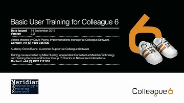 Setting up your Workspace - Basic user Training for Colleague 6