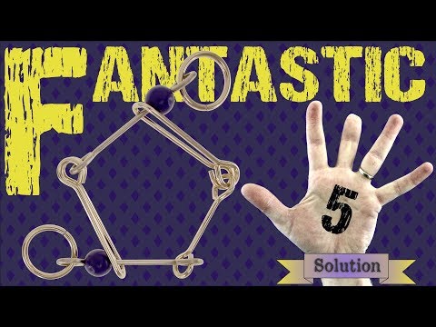 Solution for Fantastic Five from Puzzle Master Wire Puzzles
