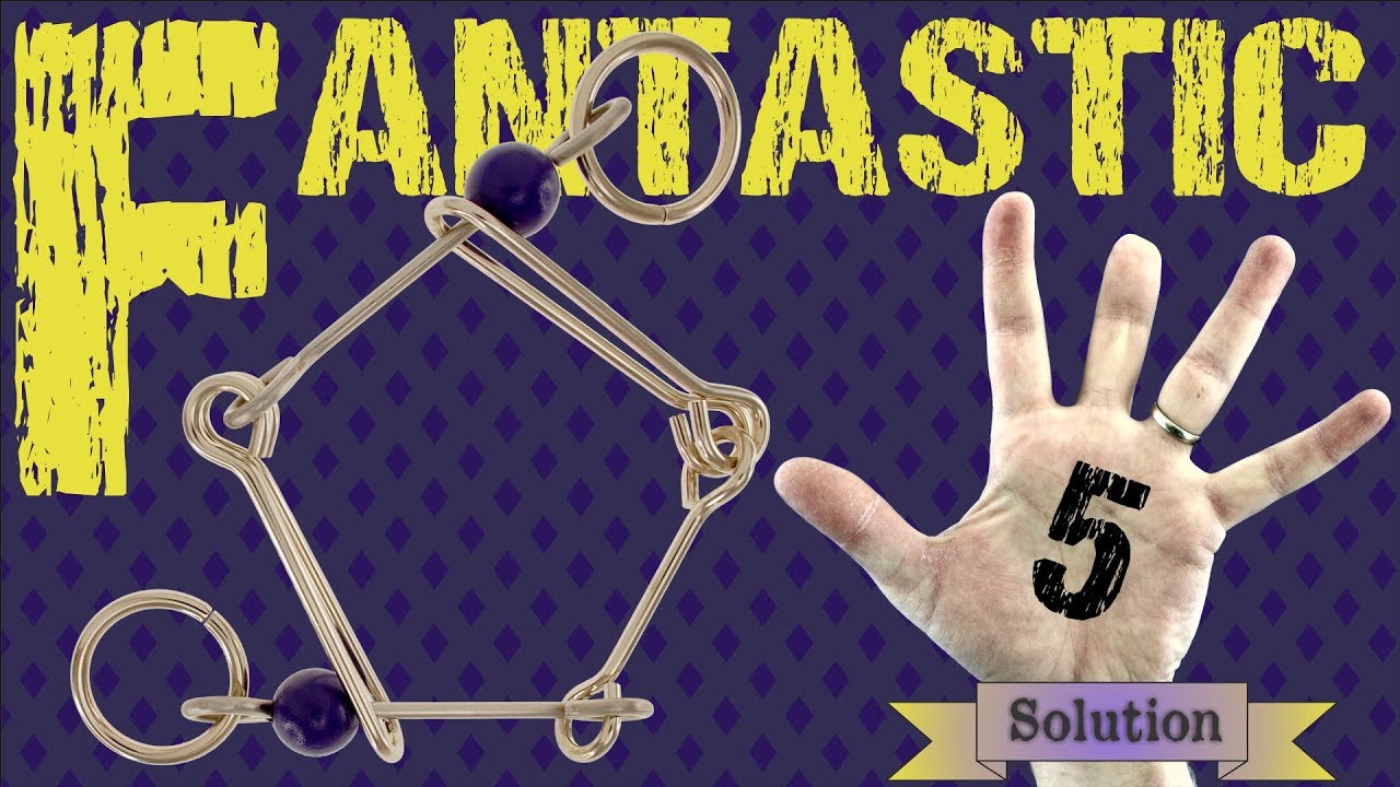 Puzz Five Solution for Fantastic Five from Puzzle Master Wire Puzzles - YouTube