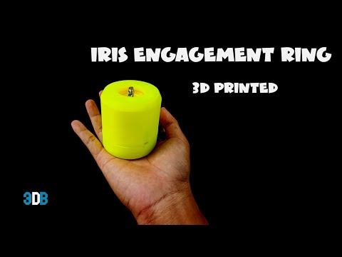 iris engagement ring box 3d printed mechanism