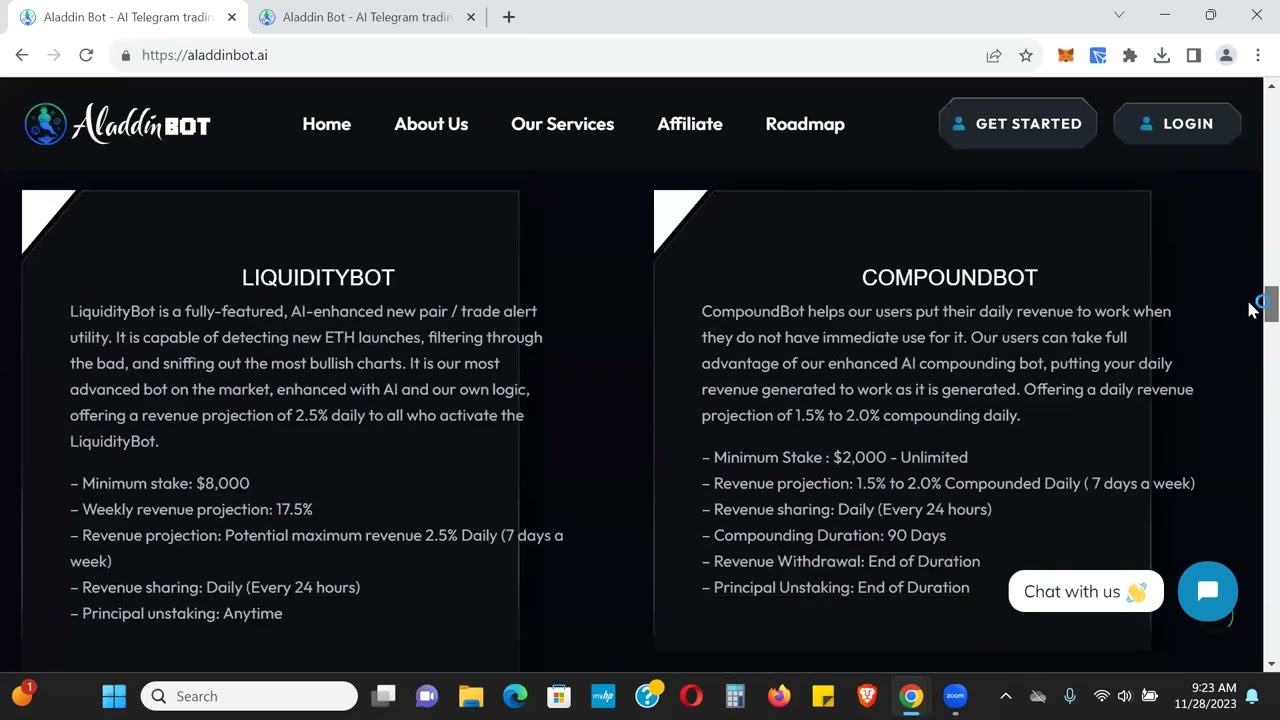 Aladdin Bot - Quick Update 11/28/23